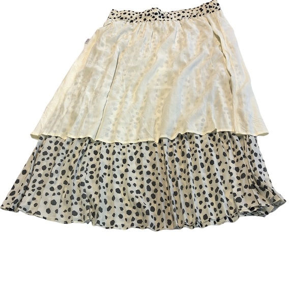 Altar’d state Women’s Skirt Pleated Lined Wide Band Front Tie Spotted - Picture 9 of 11